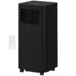 Mobile Air Conditioner, 441 Sq. Ft., AC Unit With Dehumidifier, Sleep, 24H Timer OnOff, Window Kit, Black