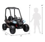12V Kids Off-Road UTV Electric Ride On Car Black Camouflage High Roof Remote Control Lights MP3 Adventure Toys - Image 4