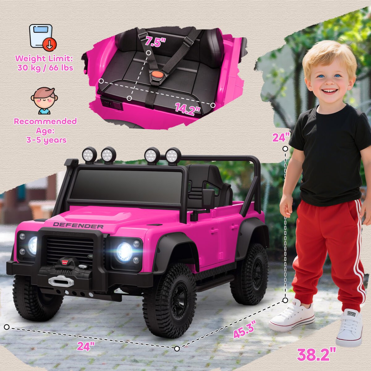 Electric Car For Remote Control, Dual Motors, Spring Suspension, LED Lights - Image 1