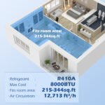 Portable Air Conditioner 7000BTU Remote Fan Modes 24 Hour Timer Auto Off - Image 6